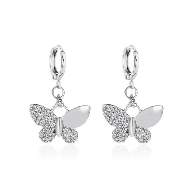 XWSHYW Pendientes Pendientes de Diamantes Llenos Delicados de Las Señoras Del Oro Del Temperamento Del Metal Regalo de La Joyería