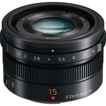 UPC: 0885170200814 | Lumix G Leica DG Summilux 15mm f/1.7 Aspherical Lens for Micro Four Thirds  Black