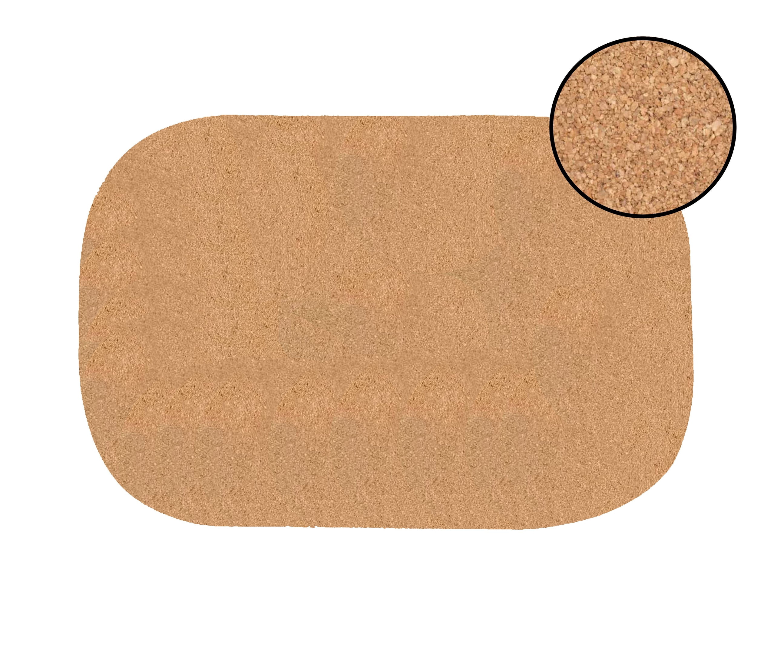 Dainty Home Marble Cork Foil Printed Marble Granite Designed Thick Cork Textured 12" x 18" Oval Placemat Set of 4 in Silver