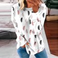 thumbnail image 1 of ICHUANYI Clearance Women's Round Neck Fashion Casual Long Sleeve Christmas Print Sweatshirt Tops Blouse(White, L) ICHUANYI WER2023080815067, 1 of 5