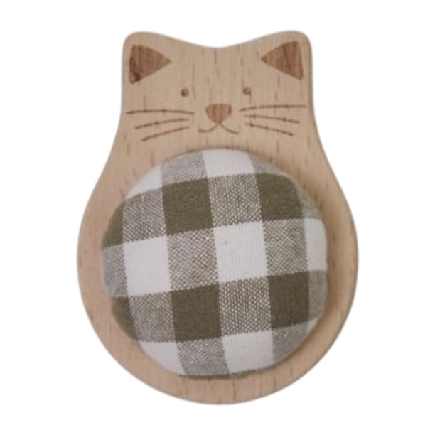 Alfiletero Porta Alfileres Multiusos Manualidades Base de Madera Organización de Agujas para Verde