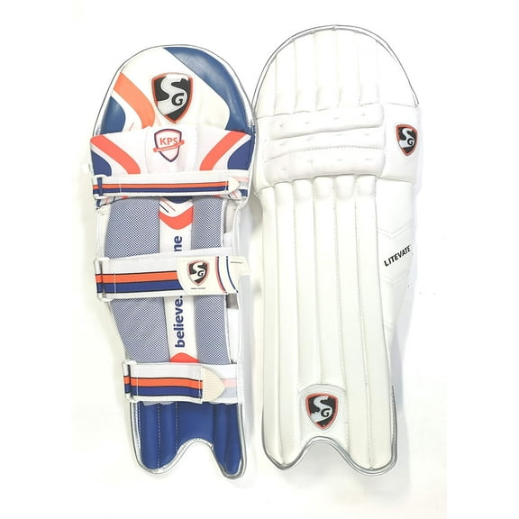 SG Litevate Cricket Batting Legguard | Color- White | Size- Youth | Playing level- Advanced/Intermediate