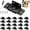 Black 20Pcs, variant on Quick Fitting Furniture Joint Bracket, Heavy Duty Stainless Steel Corner Brace with Screws, L Shape Right Angle Bracket for Cabinets, Drawers, Tables, Chairs and Furniture Repair,Black 10Pcs