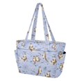 thumbnail image 2 of FORMRS Tote Bag for Women Quilted Large Capacity Travel Work Carry On Shoulder Handbag, Cartoon Otters Pattern, 2 of 7