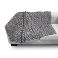 thumbnail image 3 of Moroccan Soft Flannel Fleece Throw Blanket, Mosaic Circular Pattern Arrow Shapes Marrakech Inspired Design Abstract Motifs, Cozy Plush for Indoor and Outdoor Use, 70" x 90", Multicolor, by Ambesonne, 3 of 6