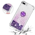 thumbnail image 4 of Funda para iPhone 8 Plus/iPhone 7 Plus con Brillo Líquido Flotante, Purpurina, Parachoques y Anillo Giratorio Soporte, 4 of 5