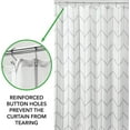 thumbnail image 5 of Polyester Fabric Modern Geometric Herringbone Print Shower Curtain with Reinforced Buttonholes for Master and Guest Bathroom - Machine Washable & Water Resistant - 72" x 72" - Gray/White, 5 of 5