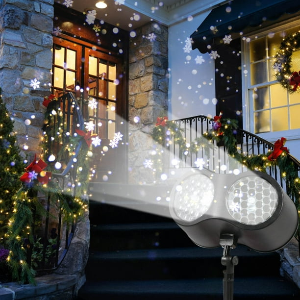 Jusqu'à 65% de Réduction Projecteur de Flocon de Neige de Noël Lumière Extérieure, LED Montrer la Lumière de Décoration Imperméable à l'Eau Éclairage de Noël Fête de Vacances Jardin Ya