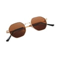 thumbnail image 1 of Lunettes de Soleil Rétro Octogonales Polygonales pour Femmes, Verres Océaniques D709, 1 of 8