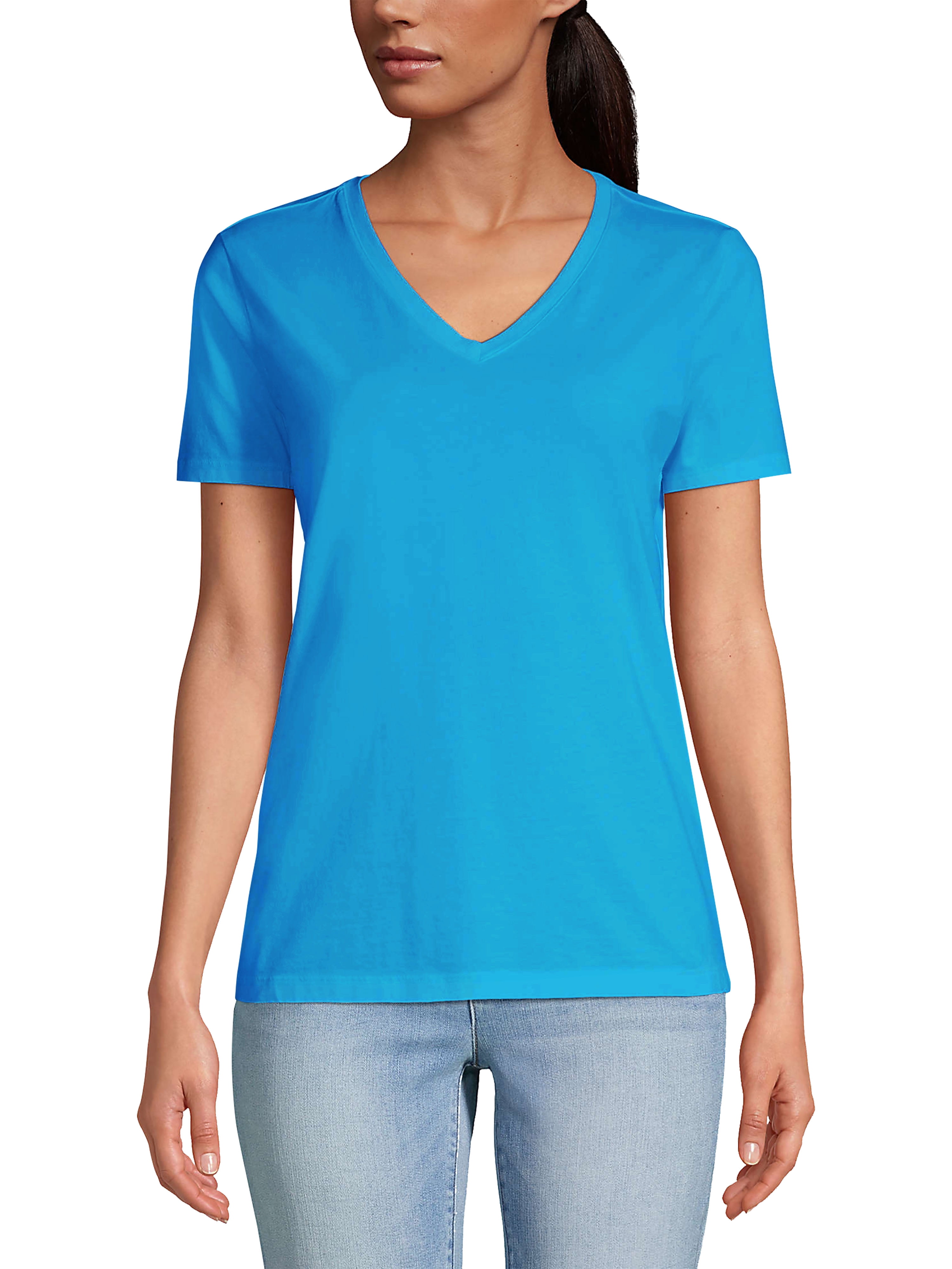 Hat and Beyond Women's Lightweight V-Neck Tee Superior Printability ...