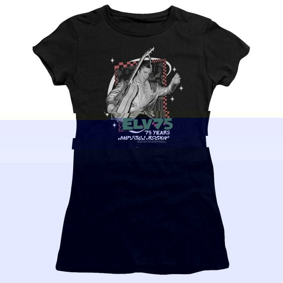 Elvis Presley Still Rockin Premium Junior Women's T-Shirt Black