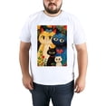 thumbnail image 5 of Summer Short Sleeve Tops Crew Neck Shirts For Women CatPlus Size Tee Shirts, 5 of 5