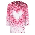 thumbnail image 5 of Fgvctg Valentine's Day Spring Tops for Women 2025 Casual 3/4 Length Sleeve Crewneck Top Trendy Date Night Pullover Shirts Plus Size Cute Love Heart Print Blouses Gifts for Women Dark Gray 3XL, 5 of 5