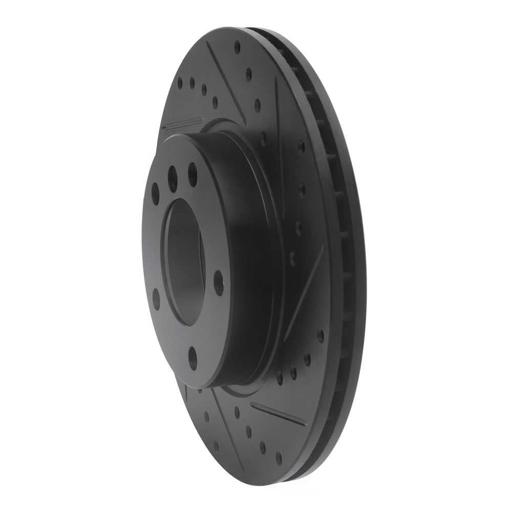 Dynamic Friction Company 633-31027R DFC Brake Rotor - Drilled And Slotted - Black
