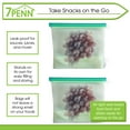 thumbnail image 5 of 7Penn Silicone Food Storage Bag 1000mL - 2pk Green 8 x 6.25in Reusable Food Bags, 5 of 7