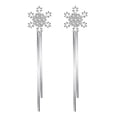 thumbnail image 4 of Xihbxyly Pendientes de Copo de Nieve Chapados En Oro, Pendientes de Aleación con Cierre Trasero, Joyería Versátil de Longitud Media, Accesorios de Moda para Niñas, Ropa para Ocasiones Especiales, Pan, 4 of 7