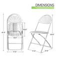 thumbnail image 2 of Magshion Plastic Foldable Chair with Fan Back, 10pcs Stackable Portable Commercial Seat, for Wedding Picnic Banquet, White, 2 of 12