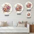 thumbnail image 4 of DESIGN ART Designart "Blooming Vintage Flowers V" Floral Metal Round Wall Art 16x16 - Disc of 16 Inch, 4 of 5