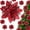 Red, variant on 10 Pcs Glitter Poinsettia 5.5" Artificial Flowers Christmas with Clips Stems Xmas Tree Ornaments for Wedding Party Wreath Decoration
