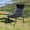 Black-Green-A, variant on Camping Lounge Chair, Portable Folding Reclining Camping Chair With Adjustable Backrest For Indoor And Outdoor Camping Beach Hiking Fishing, Green black grey,Black-Grey