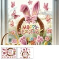 thumbnail image 3 of Easter Decorations Bunny Window Clings Egg Stickers Spring Decorations Static Cling Decals for Glass Door Home Easter Party Decor Butterfly Rabbits B, 9x15", 3 of 6