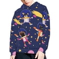 thumbnail image 5 of Xoenoiee Kids Hoodies Pullover Hoodies Hooded Sweatshirt with Front Kangaroo Pocket Fall Winter Tops Long Sleeve Hoodies Fall Winter Clothes for Workout Travel, Star Astronaut Dog Pattern, S, 5 of 7