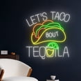 thumbnail image 2 of C-craft Let's Taco Bout Tequila LED Neon Sign - Perfect for Taco Tuesdays and Happy Hours, 2 of 5