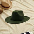 thumbnail image 6 of Cowboy Hat Jazz Hat Decor Cowgirl Hats for Wedding Holiday Stage Performance Dark Green, 6 of 8