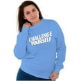 thumbnail image 3 of Funny Workout Pun Squat Goals Women Plus Size Crewneck Sweatshirt Brisco Brands 2X, 3 of 5