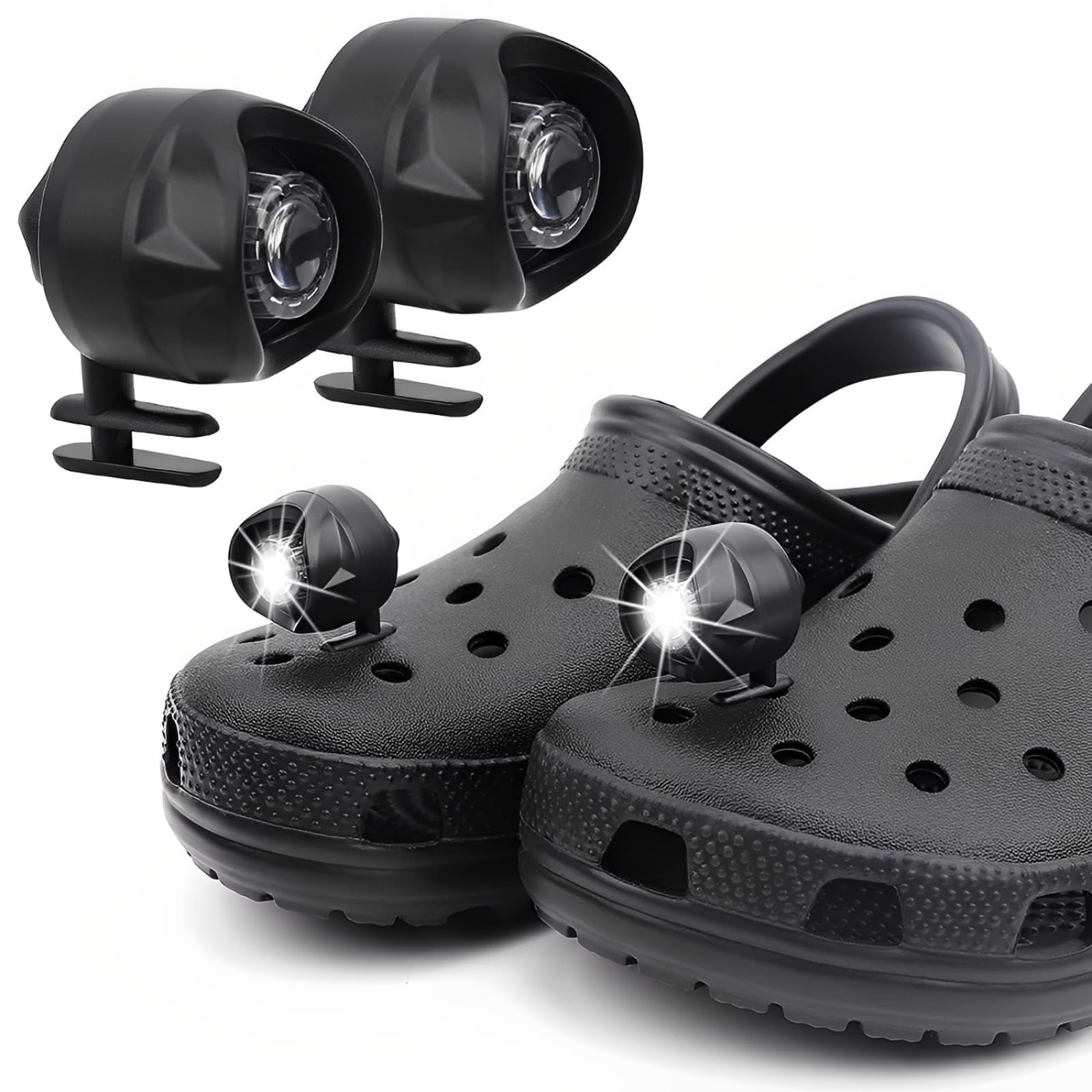 Teyrjy 2pcs Crocs Head Lights For Camping Wakling Hiking And Fishing Clogs Accessories For Kids And Adults