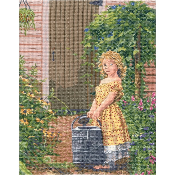 Janlynn Counted Cross Stitch Kit 12"X16"-The Gardener's Daughter (14