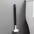 thumbnail image 6 of Silica Gel Toilet Brush with Soft Hair, Long Handle for Efficient Cleaning, Wall Hanging Feature, Ergonomic Design Black, 6 of 8