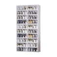 thumbnail image 1 of ANTBOX 10-Tier Stackable Shoe Organizer Cabinet with Magnetic Doors, Foldable Plastic Storage, Clear, 1 of 5