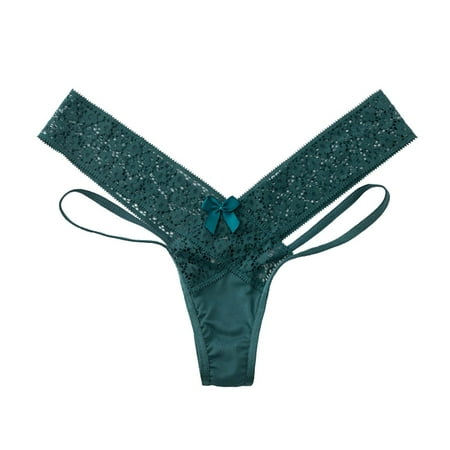 Upioiwer Womens Underwear Bikini Black Cotton Underwear Women Women Sexy Thin Strap Low Waist Lace Low Waist Thong High Fork Sexy Panties Womens Thong Underwear Tummy Control Thong Body Shaper For