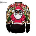 thumbnail image 3 of Sudadera con capucha para hombre, suéter con cuello redondo, estampado 3D de Papá Noel, ropa de otoño e invierno, 3 of 4