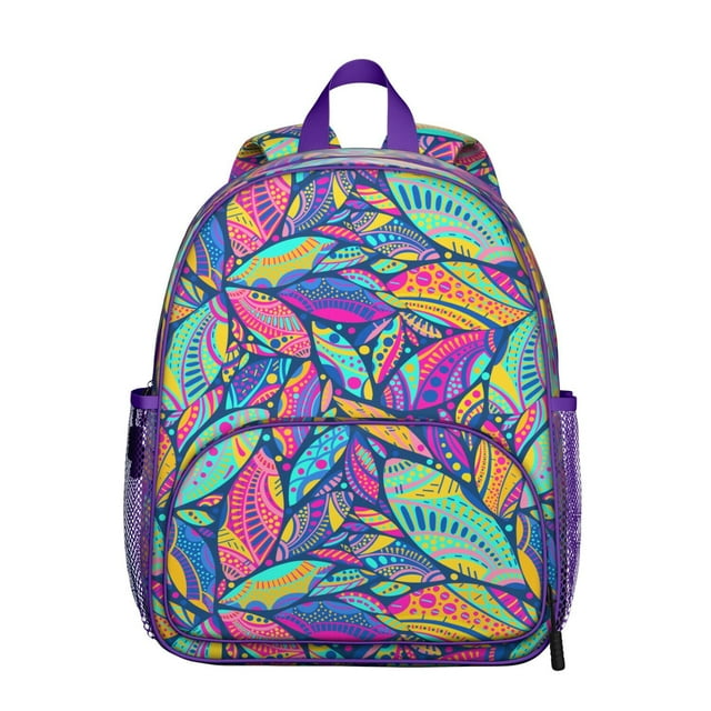 Vintage Floral Student Backpack for Students – Retro Boho Bookbag with Tribal, Rustic, Abstract, and Artistic Accents