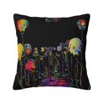 thumbnail image 1 of ZICANCN Skulls Death Man Blindfold Decorative Throw Pillow Covers , Couch Sofa Decorative Knit Pillow Covers for Living Room Farmhouse 22"x22", 1 of 8
