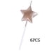 thumbnail image 4 of Velas de cumpleaños con forma de estrella, 6 uds., decoraciones para decoración de tartas, velas de cumpleaños, velas metálicas para pasteles para niños, cumpleaños, bodas Ormromra LKX-1229-1, 4 of 8