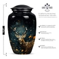 thumbnail image 2 of Wildlife Dear Forest - Urn For Adult Male - Cremation Urns - 10 Inch - Large With Velvet Bag - Memorial Urns For Mom & Dad - Funeral Urn For Ashes - Human Remains Urn - Large Urn For Human Ashes, 2 of 5