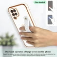thumbnail image 5 of Compatible with Samsung Galaxy A12/M12/F12 6.5" 2020 Case Thin for Women Girls,Soft TPU Plating Bumper Wristband Holder Case Slim Anti-Scratch Shockproof Love Heart Cute Case(Elegant White), 5 of 7
