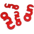 thumbnail image 3 of 10pcs Aluminum Alloy Quick Release Tent Rope Stoppers Outdoor Camping Shelter Awning Wind Rope Adjuster Tent Rope Tighteners Red 2 Sizes (5.5x2cm and 4.3x1.2cm), 3 of 5