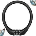 thumbnail image 3 of Miangastore 1Pc Portable Coded Lock for Bikes Tire Lock Password Lock Password Padlock (Black), 3 of 8