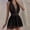 Black, variant on Rove Studio Women’s Lace Waist Mesh Nightgown, Halter Neck V-Neck Lingerie Slip Dress, Soft Flowy Sleepwear Loungewear For Women Red One Size
