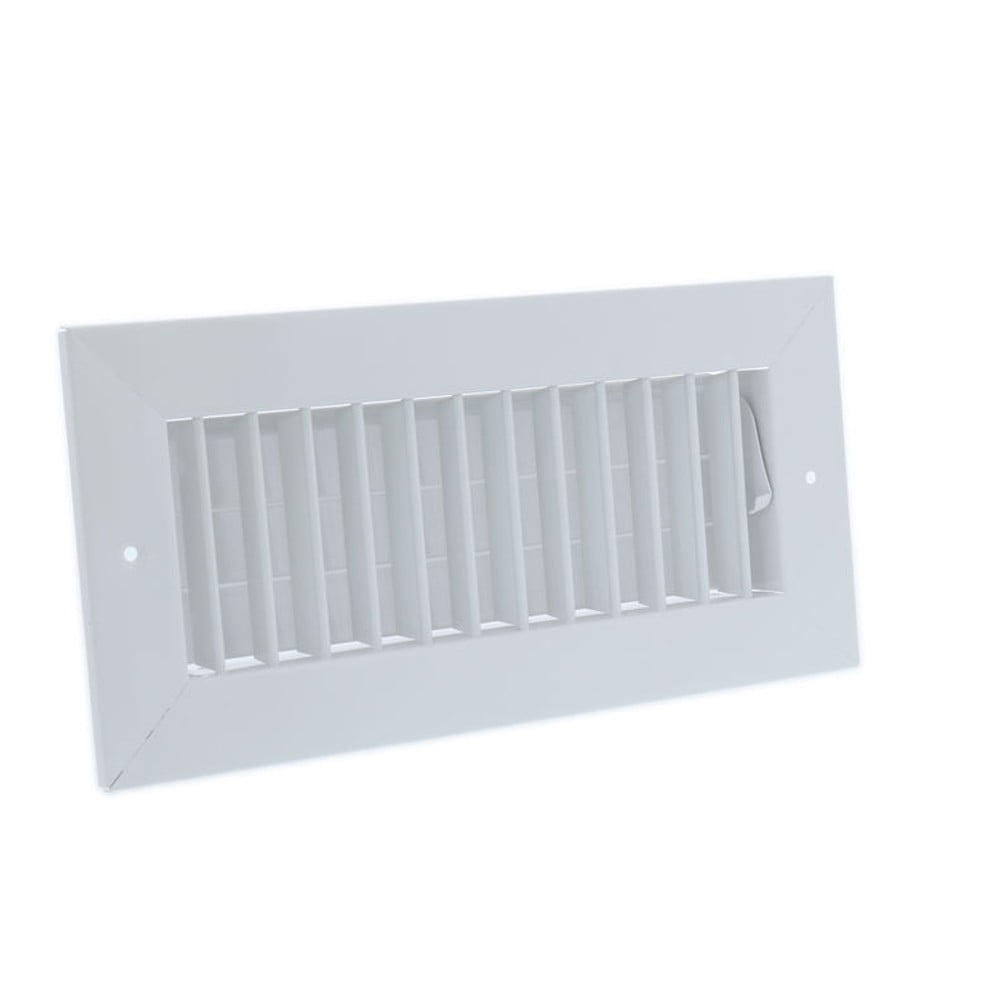Hart & Cooley 75002-8" x 4" 821 White Steel Register Vertical Fins