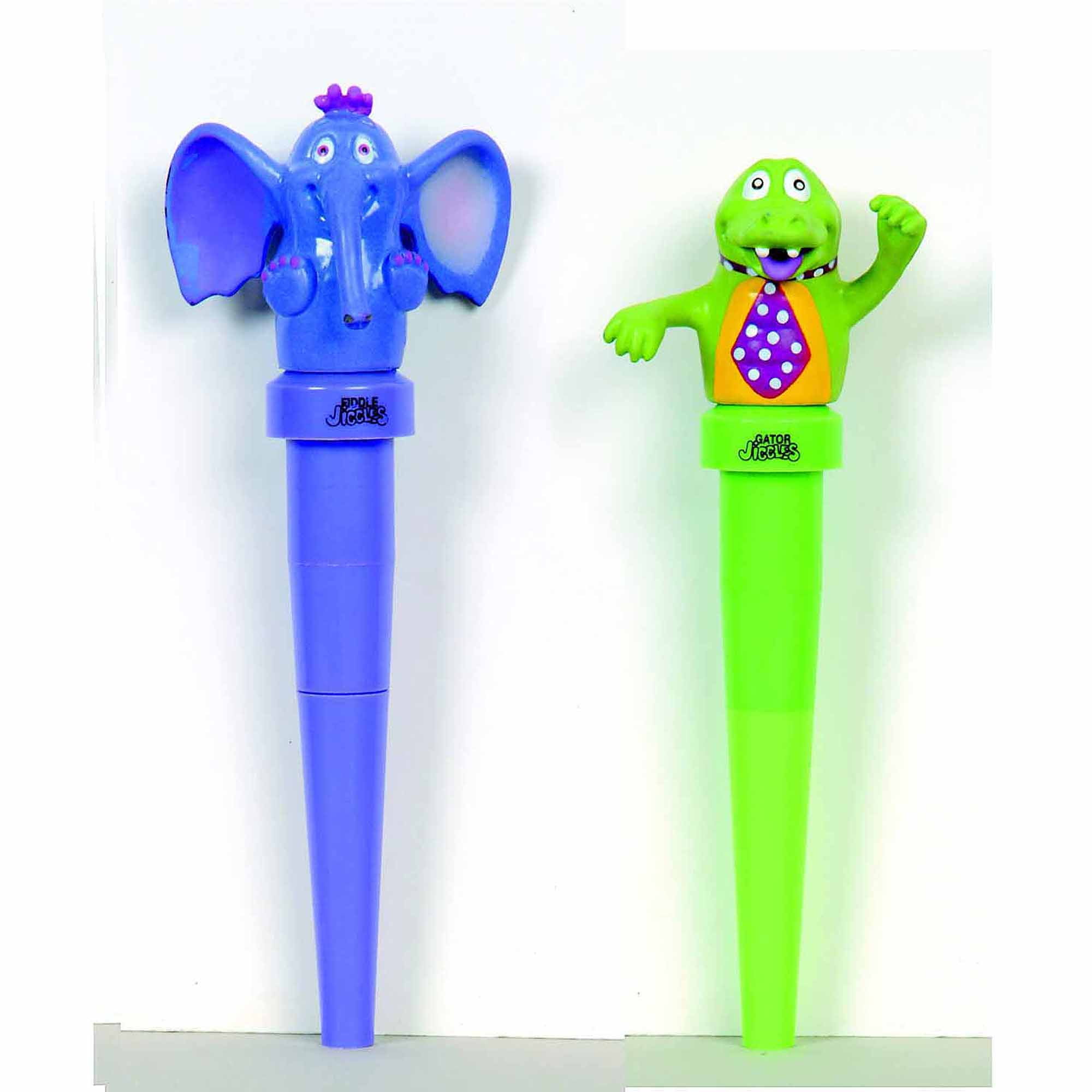 Pair of 2 Abilitations Jigglers Massager Elephant and Gator Chewable Oral Massager