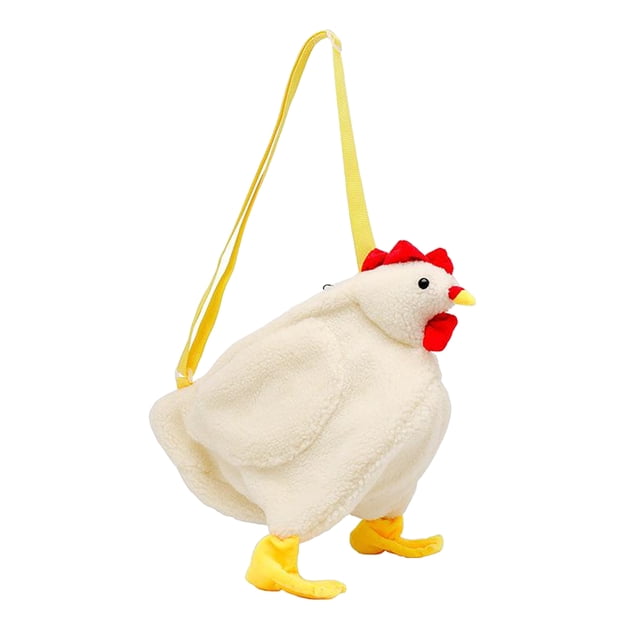 Las mujeres de piel de imitación bolso pollo dibujos animados de peluche bolso Crossbody bolso de hombro Sunnimix Bolso de hombro para mujer