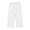 White, variant on lnmuld Kids Solid Cropped Wide Leg Pants Full Elastic Gathered Waist Double Square Patch Pockets Breathable Woven Casual Trousers Color:Navy,Size:6-7 Years