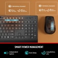 thumbnail image 5 of Wireless Keyboard and Mouse Combo with Full-Size Quiet, Palm Rest, Phone Holder, Multimedia Keys, Batteries Included, Compatible with Windows, PC, Laptop - Black, 5 of 9