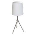 thumbnail image 1 of Oversized 3-Leg Drum Table Fixture - Satin Chrome - White Shade, 1 of 1