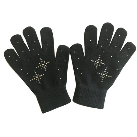 Fedol Ice Skating  Gloves with Glitter Rhinestones Snow